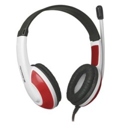 Defender Warhead G-120 Gaming Headset, słuchawki z mikrofonem, przewodowa, biało-czerwony, 2x 3.5 mm jack