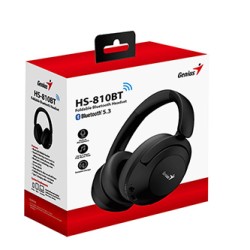 Genius HS-810BT słuchawki z mikrofonem, czarna, bluetooth