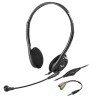 Genius HS-200C słuchawki z mikrofonem + pojedynczy adapter Jack, przewodowa, czarna, USB
