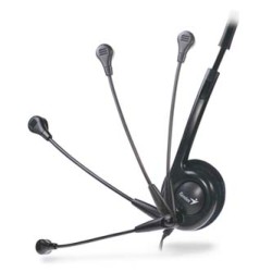 Genius HS-200C słuchawki z mikrofonem, przewodowa, czarna, 2x 3.5 mm jack