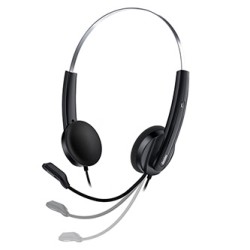 Genius HS-220U AI słuchawki z mikrofonem, przewodowa, czarna, 2.0, zamykane, USB - C