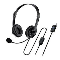 Genius HS-230U słuchawki z mikrofonem, przewodowa, czarna, USB
