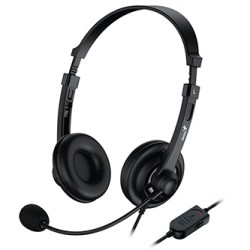 Genius HS-230U słuchawki z mikrofonem, przewodowa, czarna, USB