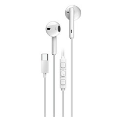 Genius HS-M366 słuchawki z mikrofonem, biała, douszne, USB Type-C