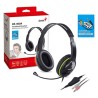 Genius HS-400A słuchawki z mikrofonem + pojedynczy adapter Jack, przewodowa, czarna, 2 3,5 mm jack + redukce na 1 3,5 mm jack
