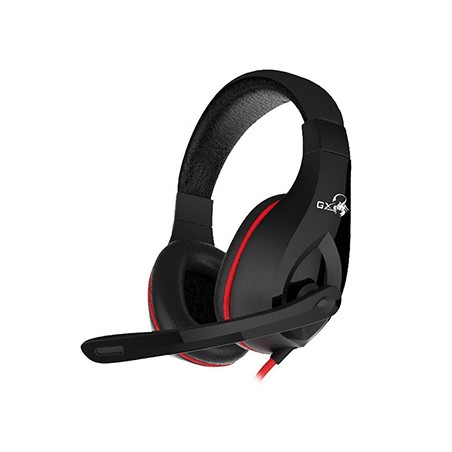 Genius HS-G560 GX LYCHAS Gaming Headset, słuchawki z mikrofonem, przewodowa, czarno/czerwony, 2x 3.5 mm jack