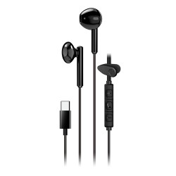 Genius HS-M366 słuchawki z mikrofonem, czarna, 360°obrotowy klips, USB Type-C