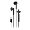 Genius HS-M366 słuchawki z mikrofonem, czarna, 360°obrotowy klips, USB Type-C