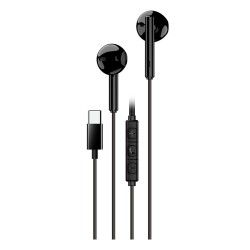 Genius HS-M366 słuchawki z mikrofonem, czarna, 360°obrotowy klips, USB Type-C