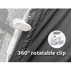 Genius HS-M366 słuchawki z mikrofonem, czarna, 360°obrotowy klips, USB Type-C