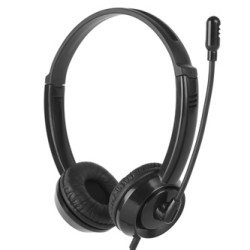 HP DHE-8009 słuchawki z mikrofonem, przewodowa, czarna, klasyczna typ 3,5mm jack