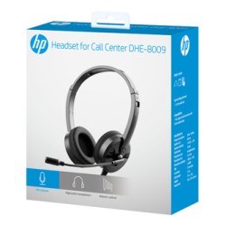 HP DHE-8009 słuchawki z mikrofonem, przewodowa, czarna, klasyczna typ 3,5mm jack