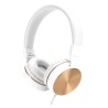 HP DHH-1206 White słuchawki z mikrofonem, przewodowa, biało-złota, klasyczna typ 3,5mm jack