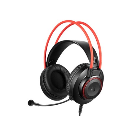 A4Tech Bloody G200 słuchawki z mikrofonem, przewodowa, czarna, słuchawki, podświetlane typ 3.5 mm jack + USB