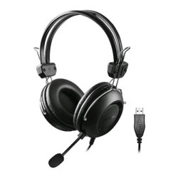 A4Tech HU-35 Gaming Headset, słuchawki z mikrofonem, przewodowa, czarna, USB