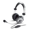 Genius HS-04SU słuchawki z mikrofonem, przewodowa, czarno-srebrna, 3.5 mm jack
