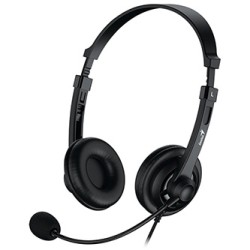 Genius HS-230U słuchawki z mikrofonem, przewodowa, czarna, USB-C