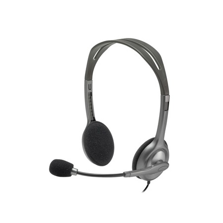 Logitech Stereo H110 słuchawki z mikrofonem, przewodowa, szara