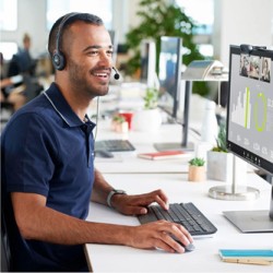 Logitech Stereo H111 słuchawki z mikrofonem, przewodowa, czarna