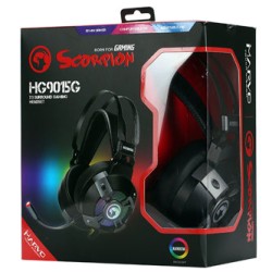 Marvo HG9015G słuchawki z mikrofonem, przewodowa, czarna, 7.1 (virtual), USB