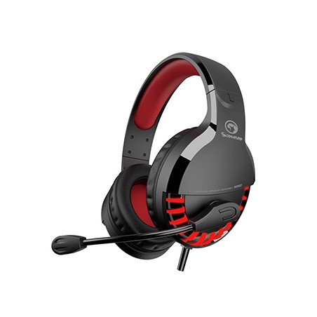 Marvo HG9022 słuchawki z mikrofonem, przewodowa, czarno-czerwona, 7.1 (wirtualne), podświetlenie LED typ USB