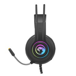 Marvo HG8935 słuchawki z mikrofonem, przewodowa, czarna, podświetlona, USB