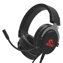 Marvo HG9052 słuchawki z mikrofonem, przewodowa, czarna, 7.1 (wirtualne), podświetlane na czerwono, 7.1 (virtual) typ USB