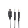 Marvo HG8958 słuchawki z mikrofonem, przewodowa, czarna, do gry, 3.5 mm jack + rozdvojka + USB