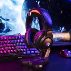 Marvo HG8958 słuchawki z mikrofonem, przewodowa, czarna, do gry, 3.5 mm jack + rozdvojka + USB