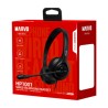 Marvo HP1001 słuchawki z mikrofonem, przewodowa, czarna, 2 x 3.5 mm Jack