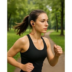 Powerton LIFE ARIVO Bezprzewodowe słuchawki bluetooth, czarno-czerwona