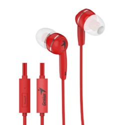 Genius HS-M320 słuchawki, przewodowa, czerwony, douszne typ 3.5 mm jack