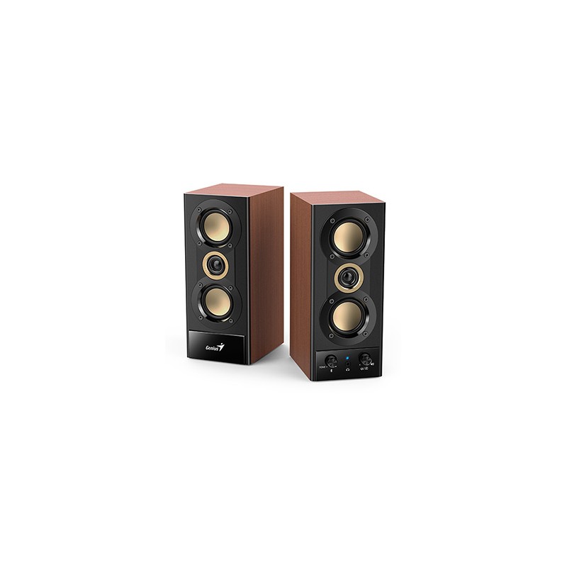 Genius głośniki SP-HF800BT, 2.0, 20W, czarno-brązowy, Bluetooth 5.3