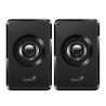 Genius głośniki SP-U125, 2.0, 3W, czarne, regulacja głośności, 3,5 mm jack (USB), 150Hz-20kHz
