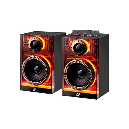 Defender głośniki FUTURO, 2.0, 20W, czarne, AUX/Bluetooth, podświetlenie