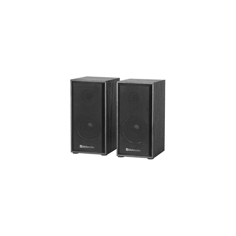 Defender głośniki SPK 240, 2.0, 2x3W, czarne, regulacja głośności, drewniane, 100Hz~18kHz