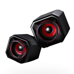 SureFire kompaktowe głośniki komputerowe Gator Eye 2.0, 5W, czarne, regulacja głośności, USB