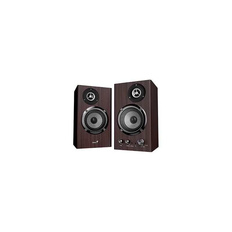 Genius głośniki SP-HF1812BT, 2.0, 50W, ciemny brąz, drewniane