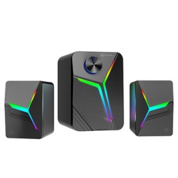 Meetion głośniki SP2111, 2.1, 15W, czarne, podświetlane