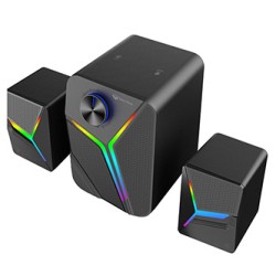 Meetion głośniki SP2111, 2.1, 15W, czarne, podświetlane
