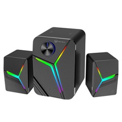 Meetion głośniki SP2111, 2.1, 15W, czarne, podświetlane