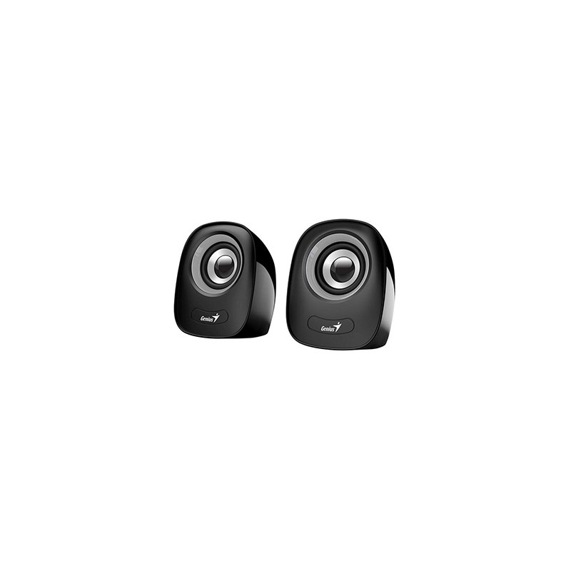 Genius głośniki SP-Q160, 2.0, 6W, czarno-szary, regulacja głośności, stołowy, 3,5 mm jack (USB), 150Hz-20kHz