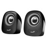 Genius głośniki SP-Q160, 2.0, 6W, czarno-szary, regulacja głośności, stołowy, 3,5 mm jack (USB), 150Hz-20kHz