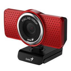 Genius ECam 8000 kamera web Full HD, czerwona 1920x1080, USB 2.0, Windows 7 i wyżej, FULL HD, 30 FPS