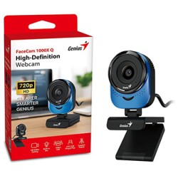 Genius Webcam FaceCam 1000X kamera web, niebieska HD 720P