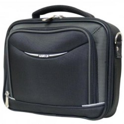 Torba na "na 8,9"" notebook", Business Mini, pasek na ramię, czarno-szara, nylon, Logo