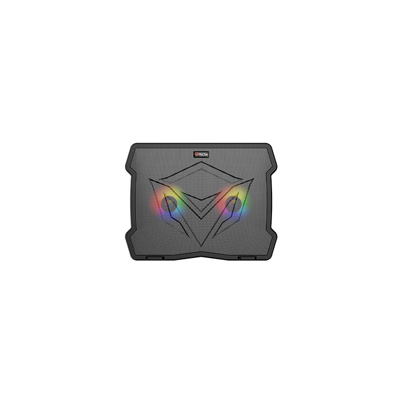 Stojak pod notebook, CP2020, podświetlany, z wiatrakiem, czarny, Meetion