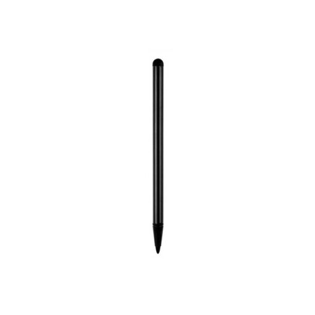 Pióro dotykowe 2 w 1 (rysik i precyzyjny wskaźnik), pojemnościowe, metal, czarne, do iPad i tableta