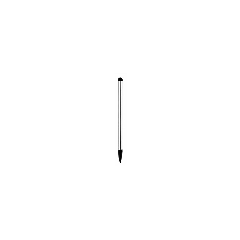 Pióro dotykowe 2 w 1 (rysik i precyzyjny wskaźnik), pojemnościowe, metal, srebrne, do iPad i tableta
