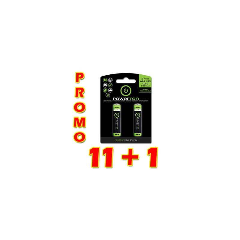 Powerton ENERGY RECHARGE Akumulatorki Ni-MH baterie AAA, 12x2-pack